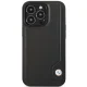 BMW Leather Blue Dots vāciņš iPhone 14 Pro, melns