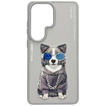 Nimmy Glasses Cool Dog vāciņš priekš Samsung Galaxy S26 Ultra, pelēks