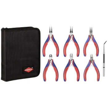 Elektronikas knaipju komplekts KNIPEX 00 20 16 ar futrāli, 7 gab.
