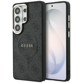 Guess 4G Embossed Ring MagSafe vāciņš Samsung Galaxy S26 Ultra, melns