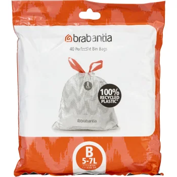 Atkritumu maisi Brabantia PerfectFit Code B 5-7 L, 40 gab., balti
