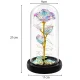 Eternal Rose in Glass Dome with LED Light and Gift Box