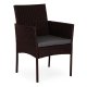 Polyrattan Garden Furniture Set MultiGarden 4-Seater, Dark Brown