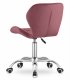 AVOLA Velvet Swivel Office Chair with Wide Back, Adjustable Desk Chair, Dark Pink