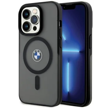 BMW iPhone 15 Pro vāciņš IML Signature MagSafe, melns