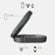 SBS 3-in-1 Foldable Wireless Charging Station Qi2 MFi, Black