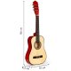 ECOTOYS Large Wooden Kids Guitar with 6 Strings for Beginners