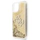 Чехол Guess 4G Big Liquid Glitter для iPhone 11 / XR золотой