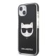 Karl Lagerfeld iPhone 13 mini vāciņš Choupette Head Melns
