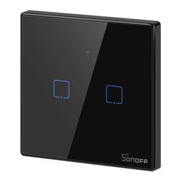Sonoff T3EU2C Viedais Skārienjutīgais Sienas Slēdzis 2-Kanālu Wi-Fi RF