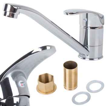 Kitchen Mixer Tap, Chrome, 12.5×22 cm