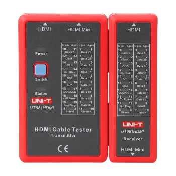 HDMI kabeļu testeris UNI-T UT681HDMI, sarkans/pelēks