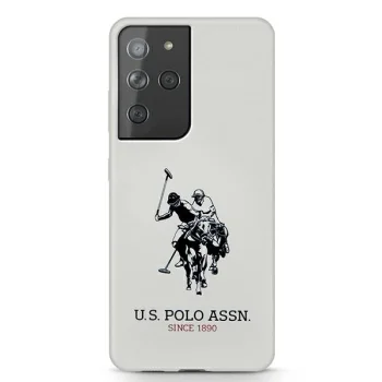 Samsung Galaxy S21 Ultra (SM-G998B) US Polo Silicone Logo Case Cover (USHCS21LSLHRWH), White