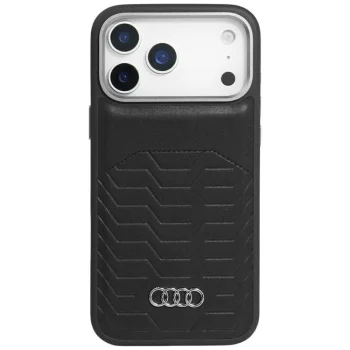 Audi iPhone 17 Pro vāciņš GT Synthetic Leather MagSafe, melns