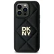 DKNY iPhone 14 Pro Max vāciņš Quilted Stack Logo, melns
