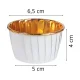 Muffin Paper Baking Cups DA517A 50 Pcs, White/Gold