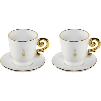 Набор чашек для капучино с блюдцами Bialetti Pure Gold, 2 шт., 330 мл