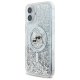 Karl Lagerfeld iPhone 16 Case Liquid Glitter Karl & Choupette MagSafe, Transparent