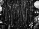 Self-Adhesive Foil Fringe Curtain Backdrop 100 x 180 cm, Black