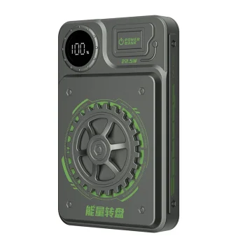 Dudao K24 10000mAh 22.5W USB-A / USB-C ārējā baterija ar displeju - pelēka | Power Bank With Display Gray