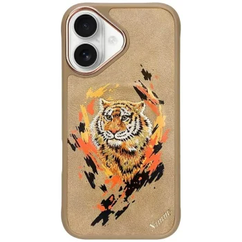 Telefona vāciņš Nimmy Tiger MagSafe priekš iPhone 16, gaiši brūns