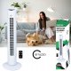 Grīdas Kolonnas Ventilators Carruzzo ar Pulti - 81cm, Balts | Column Tower Fan