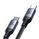 Joyroom Speedy S-A21 2-in-1 USB-C uz 2x USB-C kabelis, 100W, 1.5m, melns