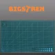 Самовосстанавливающийся коврик для резки Bigstren A3, зеленый