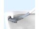 Silicone Toilet Brush with Wall Mount, Blue