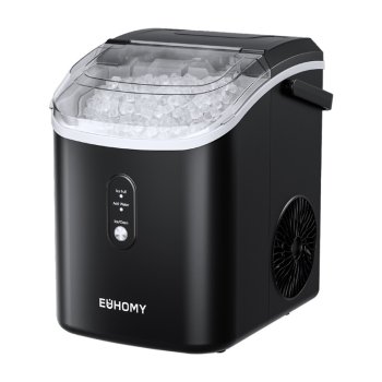 Euhomy IM002 Nugget Ice Maker, 15.4kg/24h, Self-Cleaning, Fast 6-Min Production