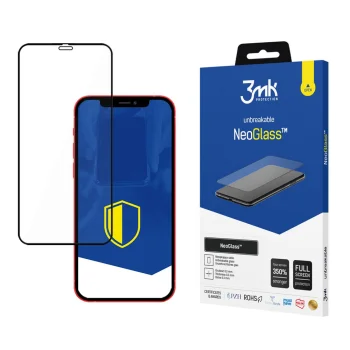 3mk NeoGlass kompozīta aizsargstikls iPhone 12 mini, melns