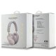 Guess GCube Metallic Script Logo Headphones - Pink