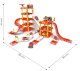 Fire Station Playset 4 Level Toy Garage with Gas Station and Helicopter 100 Pieces