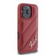 Karl Lagerfeld Quilted Signature vāciņš iPhone 16 Pro Max, sarkans