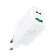 Сетевое зарядное устройство Acefast A25 USB Type-C / USB-A 20W, белое