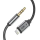 Tech-Protect UltraBoost audio kabelis Lightning / 3.5mm Jack, 1m, melns