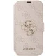 Guess 4G Big Metal Logo atverams vāciņš iPhone 15 / 14 / 13, Rozā