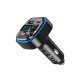FM modulators XO BCC08 ar Bluetooth MP3 un 3.1A auto lādētāju, melns