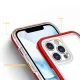 Vāciņš iPhone 12 Pro Hybrid Armor Clear 3 in 1, sarkans