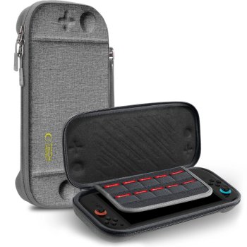 Tech-Protect Slim Pouch maciņš Nintendo Switch 2 pelēks