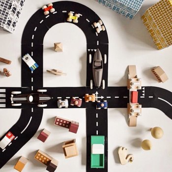 DIY Bērnu Puzle Autoceļš Brauktuve 2in1, 40 gb. l Kids Creative Puzzle Road Roadway