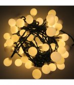 Ziemassvētku Virtene Dekorācijas 100 LED Lampiņas Spuldzes Bumbas, 11m, Silti Baltas | Christmas Lights