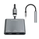 Wozinsky WHCH-01 USB-C PD 100W HDMI 4K@30Hz USB-A 10Gbps koncentrators – pelēks
