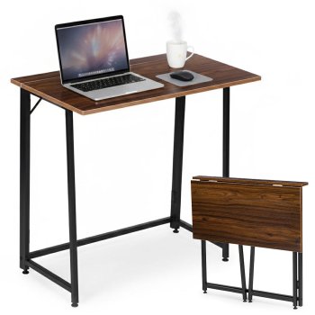 ModernHome Folding Computer Desk 80x45 cm, Small Laptop Table for Home Office