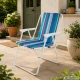 Folding Tourist and Beach Chair with Armrests