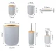 6-daļīgs vannas istabas piederumu komplekts (birste, šķidro ziepju dozators utt.), Melns | Bathroom Accessories