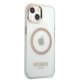 Guess Metal Outline MagSafe vāciņš iPhone 13 - caurspīdīgs ar zelta detaļām