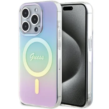 Чехол Guess для iPhone 15 Pro Max IML Iridescent MagSafe, фиолетовый