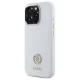 Чехол Guess для iPhone 16 Pro Silicone Logo Strass 4G, белый