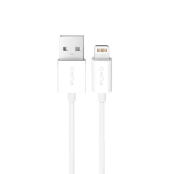 Puro USB-A - Lightning kabelis 12W TPE 2m, balts